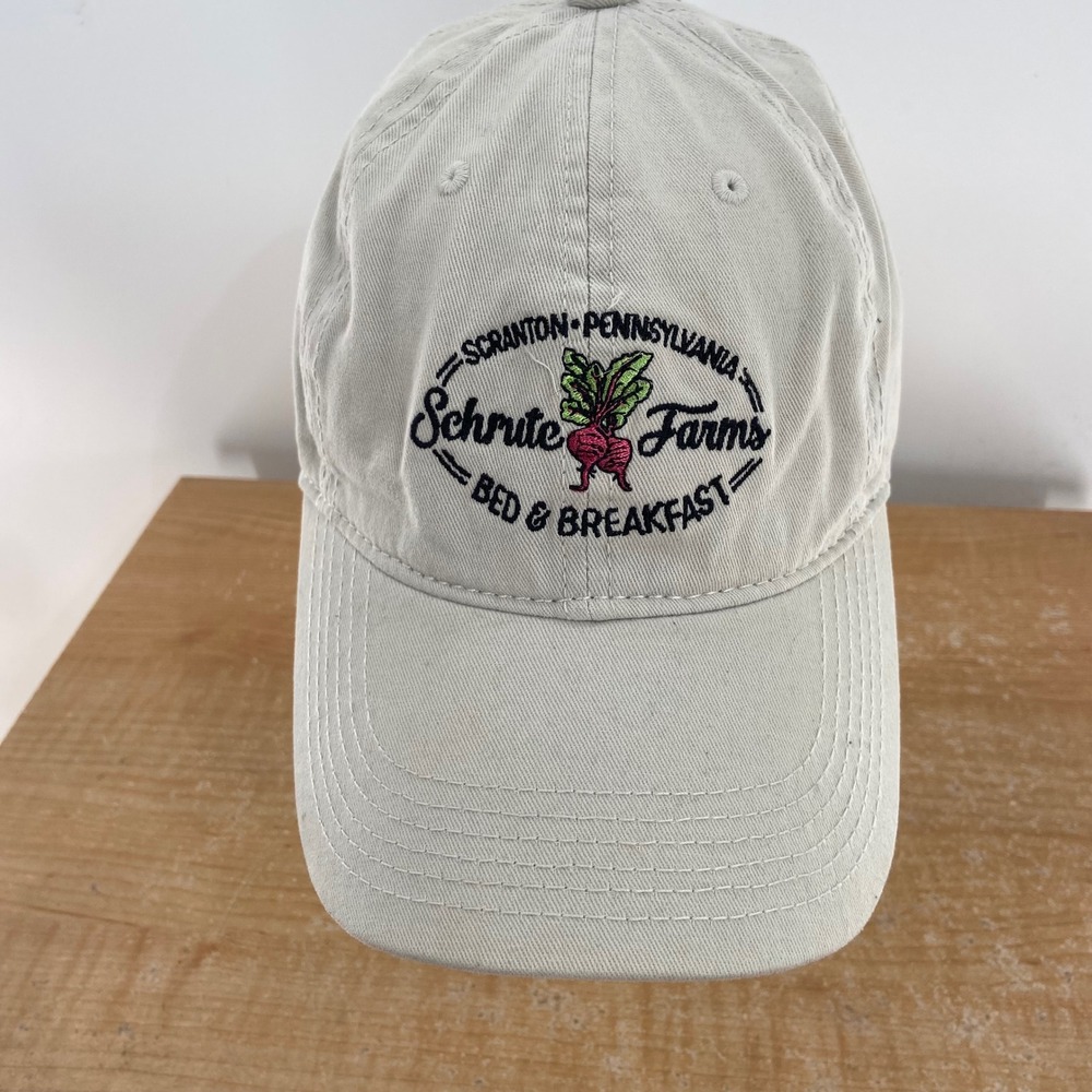 The Office Schrute Farms Bed & Breakfast Baseball Cap Tan Adjustable Dad Hat